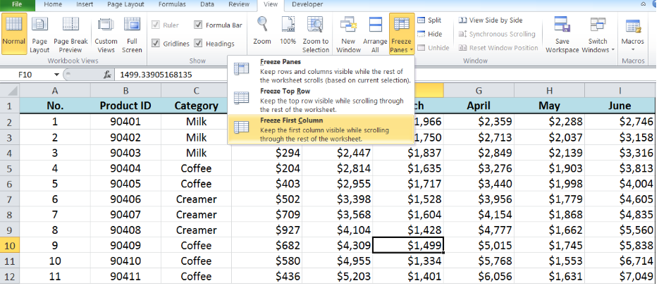 freeze top 2 rows in excel for mac 2011